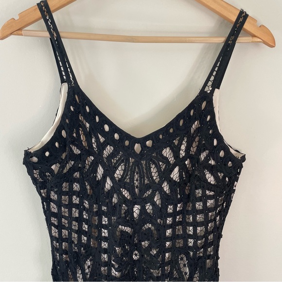 Kroshetta by Papillon Vintage Black Crochet
Lace Midi Dress with Beading - Picture 2 of 8